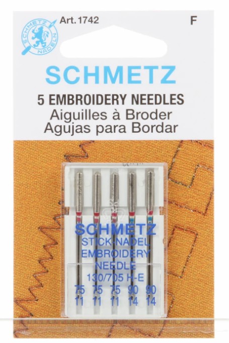 Schmetz Embroidery Machine Needles, Assorted