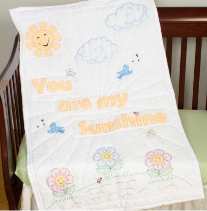 Crib Quilt Top: You Are My Sunshine From Jack Dempsey Needle Art