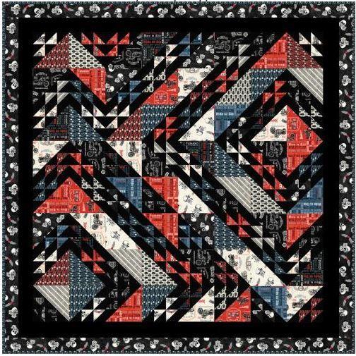 Jamboree Quilt Kit Featuring Born To Ride Fabric From Windham Fabrics