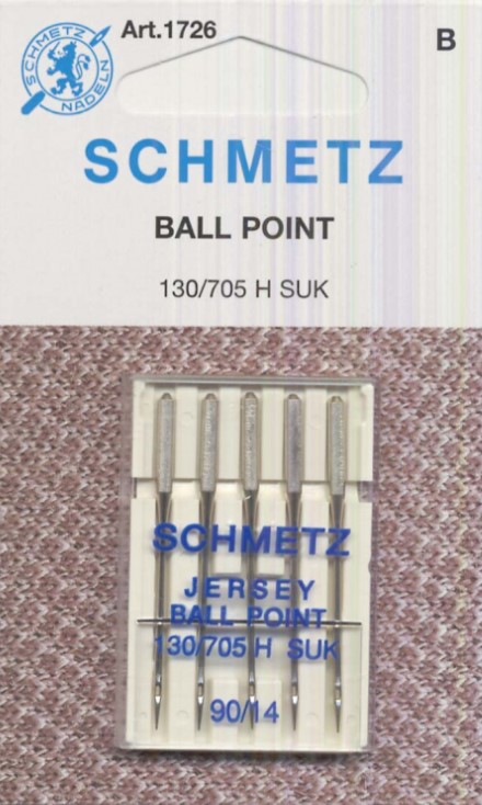 Schmetz Jersey Ball Point Needles, 90/14