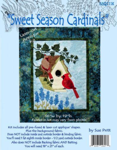 Sweet Season Cardinals Laser Cut Applique Kit