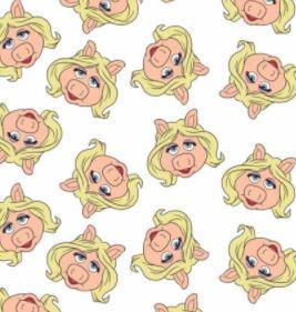 Muppets Miss Piggy On White Background From Camelot Fabrics