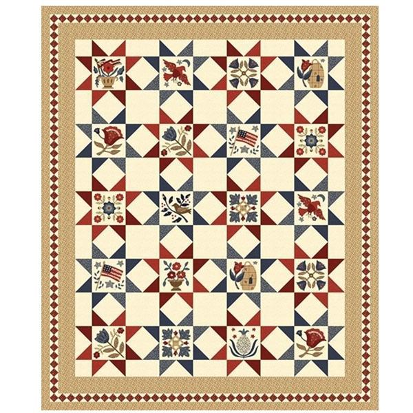 Americana Album Featuring Seeds Of Glory Fabric Collection By Stacy West From Riley Blake