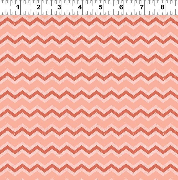 Snarky Cats Chevron Coral  By Dan Dipaolo From Clothworks