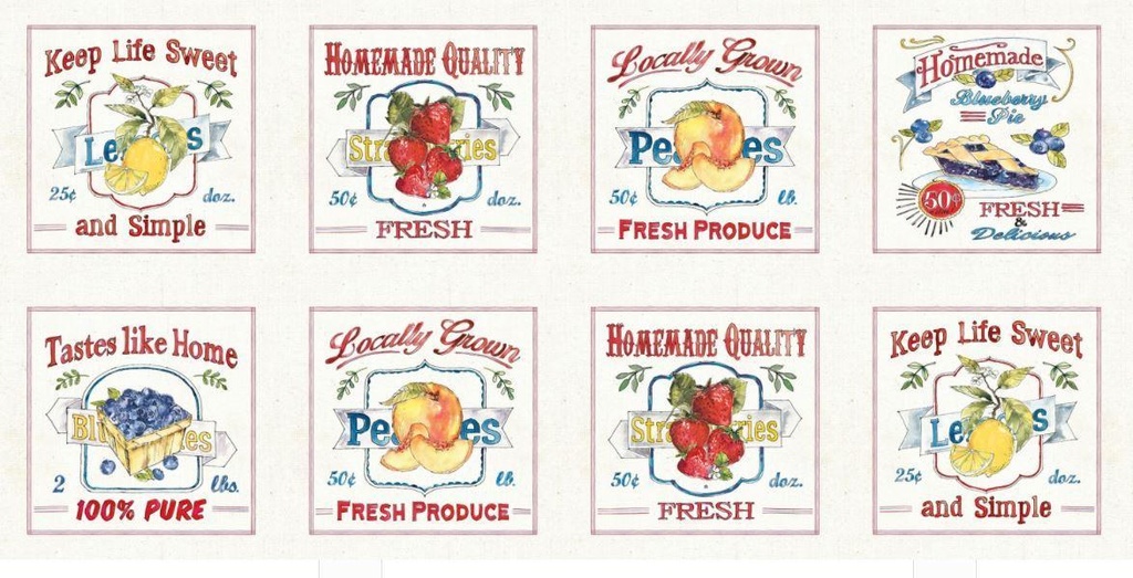 Fruit Stand Block Panel From P&B Textiles