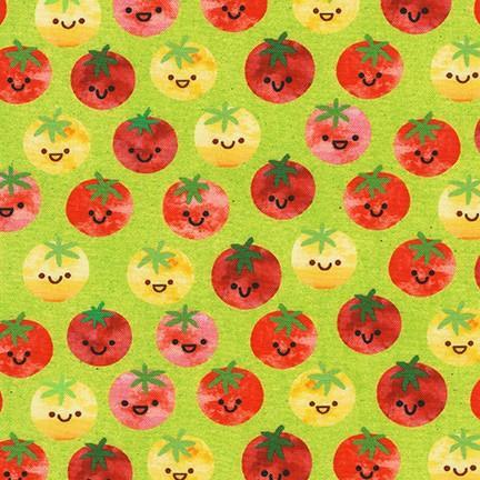 Chili Smiles Tomatoes On Lime From Robert Kaufman Fabrics