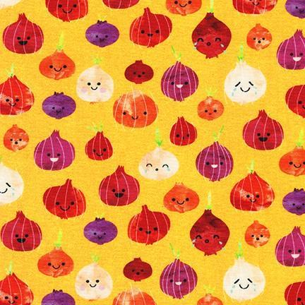 Chili Smiles Onions On Papaya From Robert Kaufman Fabrics