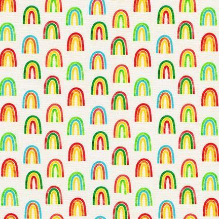 Chili Smiles Rainbows On Ivory From Robert Kaufman Fabrics