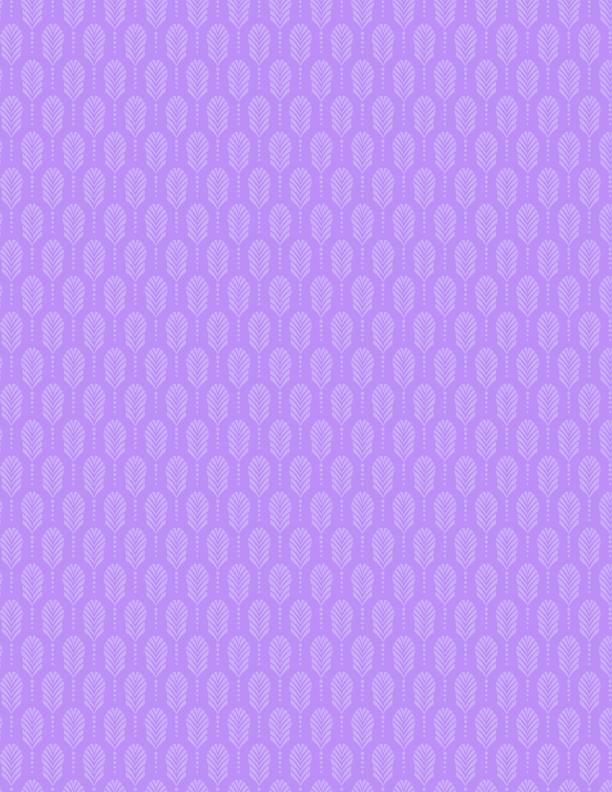 Grape Crush Art Deco Feathers Lightest  Purple From Wilmington Prints