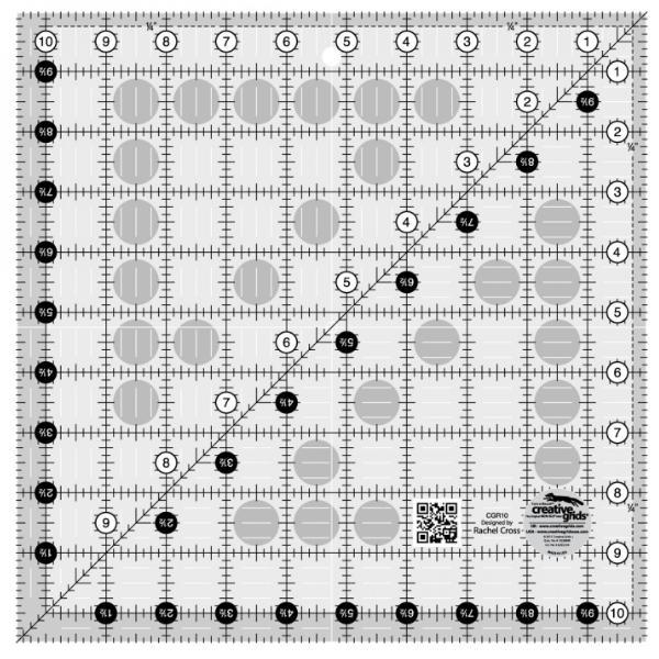 Creative Grids 10 1/2 X 10 1/2 Square Ruler