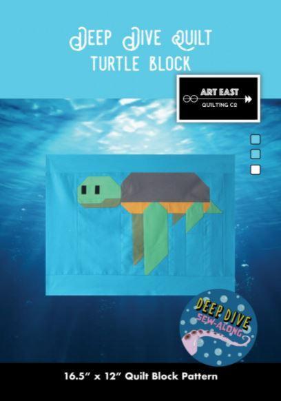 Deep Dive Turtle  Block Pattern From Art East Quilting