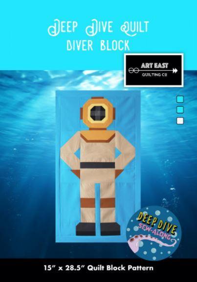 Deep Dive Diver  Block Pattern From Art East Quilting