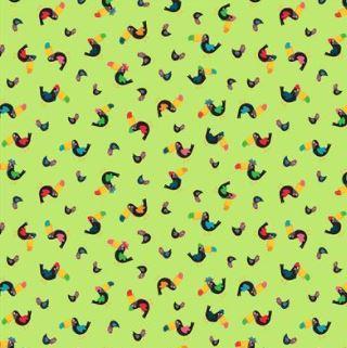 Busy Street Toucans Lime From Clothworks