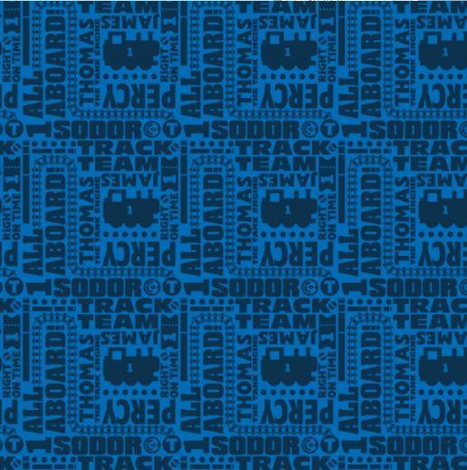 Thomas & Friends All Aboard Text Navy