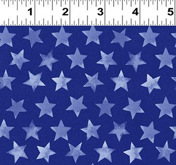 America Flag Stars Light Navy  by H. Chan from Clothworks