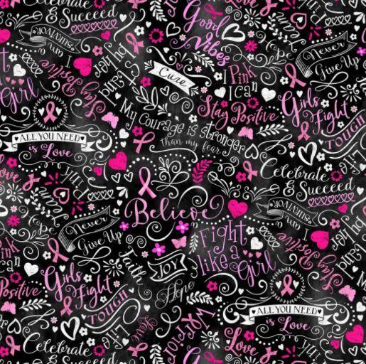 Breast Cancer Chalkboard From Timeless Treasures