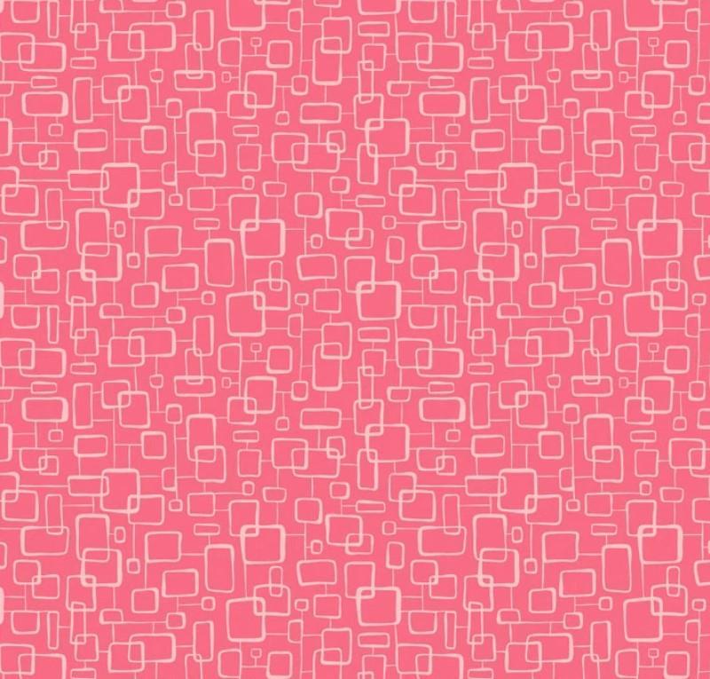Whimsy White On Pink Rectangles From P&B Textiles