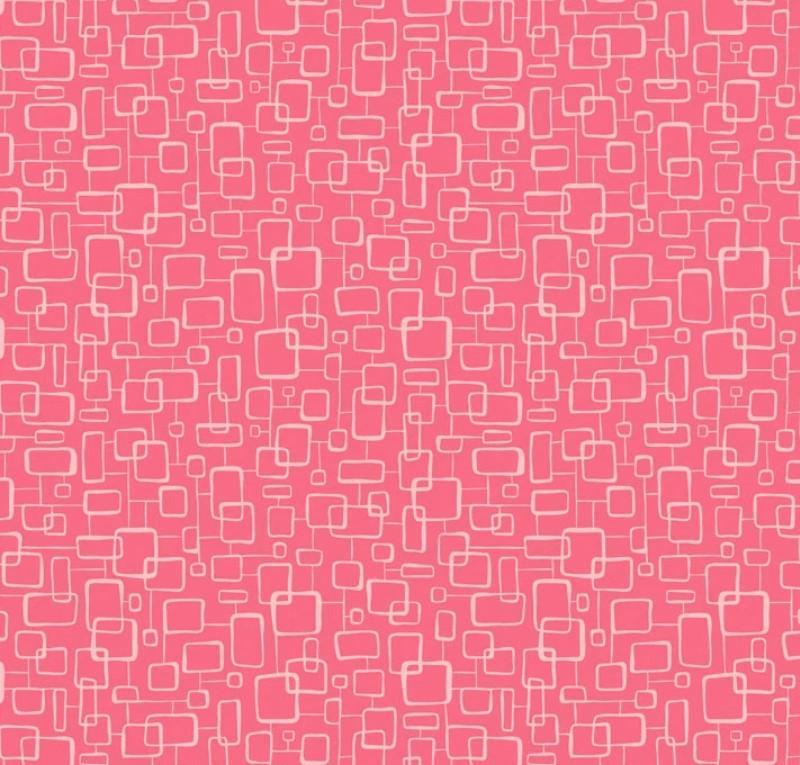 Whimsy White On Pink Rectangles From P&B Textiles