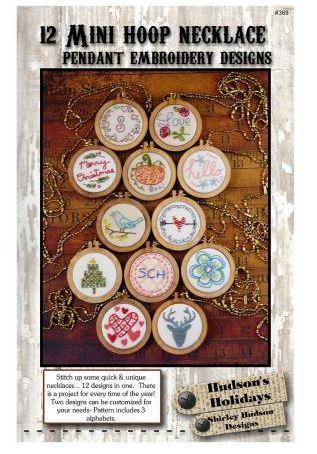 Mini Hoop Neclace Pendant Embroidery Designs by Hudson's Holidays