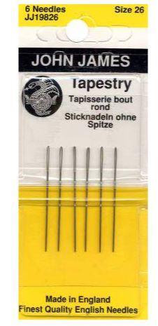 Tapestry or Cross Stitch Needles Size 26 from John James