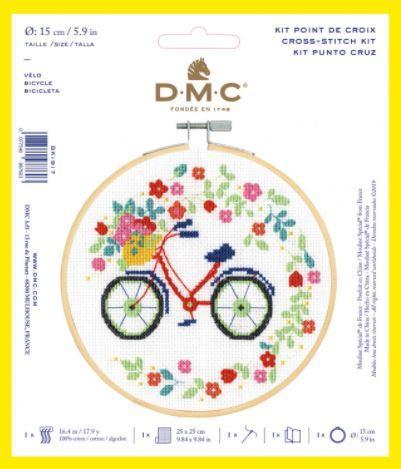 Bicycle With Flowers Cross Stitch Kit From Dmc