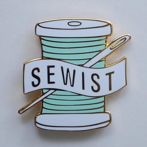 Sewist Enamel Pin Aqua From While She Naps