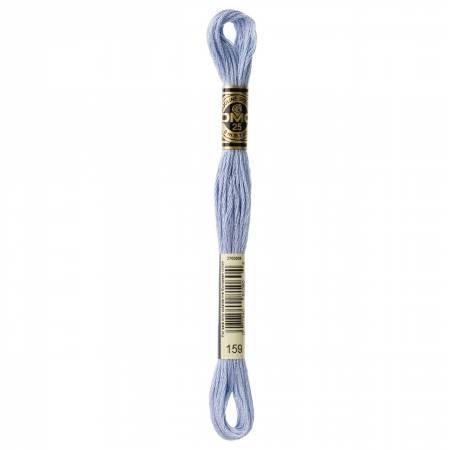 Dmc 6 Strand Floss Color 159, Light Gray Blue