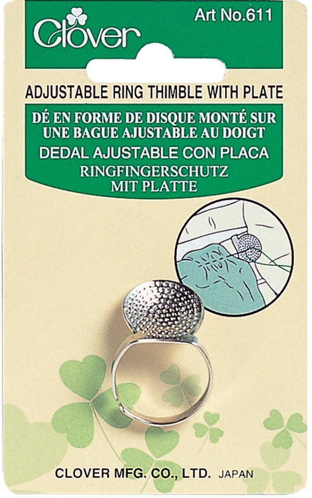 Clover,Adjustable - Ring Thimble W/Plate