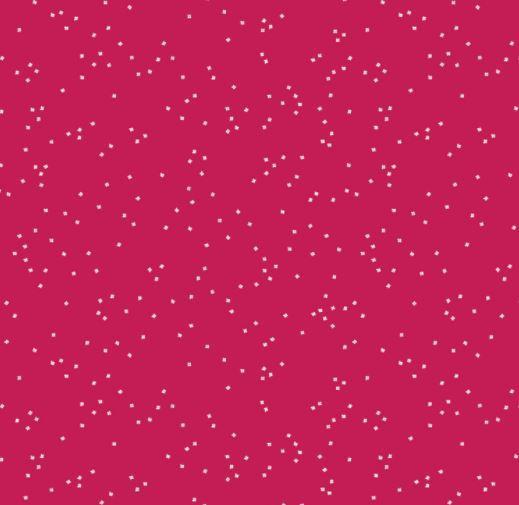 Blossoms White On Cranberry Background From Riley Blake Designs