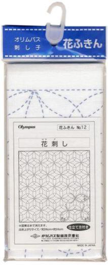 Sashiko Sampler Traditional Design Hana-zashi White