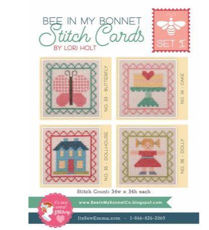 Bee In My Bonnet Stitch Cards Set 1 From Its Sew Emma