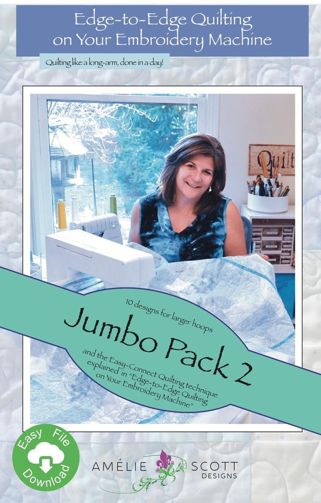 Edge To Edge Quilting - Jumbo Pack 1 From Amelie Scott Designs