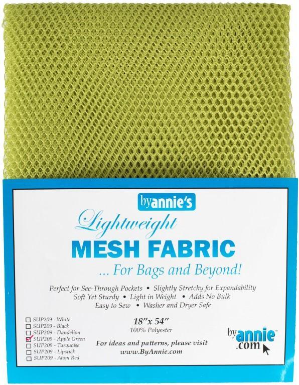 Lightweight Mesh Fabric Apple Green  From By Annie