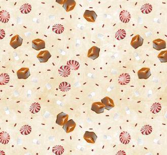 Time For Hot Cocoa Tossed Candy Cream From Wilmington Prints