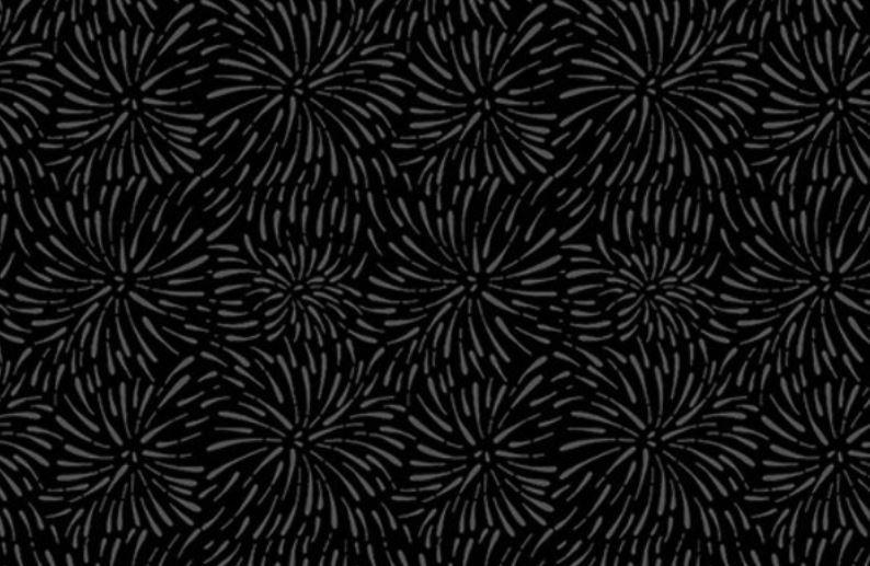 Twelve To Midnight Black Firework Blooms By Wilmington Prints