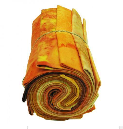 Hoffman 1895 Watercolor Fat Quarter Bundle Tangerine Sunrise
