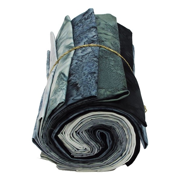 Bali Watercolor Batiks Gorgeous Graphite Fat Quarter Bundles from Hoffman Fabrics