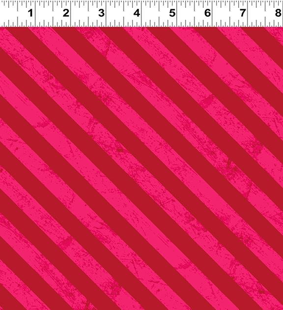 Noah & Friends Tonal Diagonal Stripes Red From Clothworks