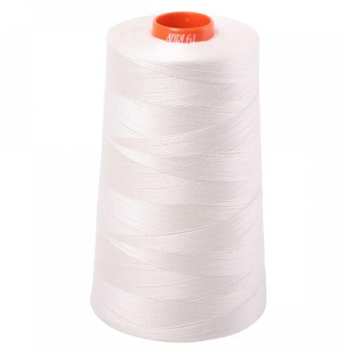 Mako Cotton Embroidery Thread Solid 50wt 6452 yds Chalk