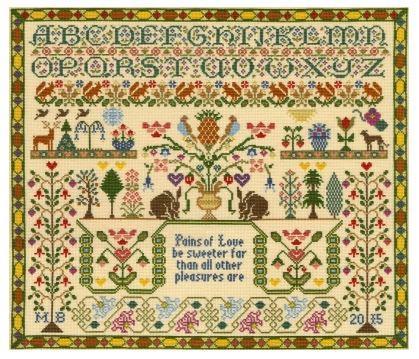 Pains of Love Cross Stitch Kit  by Moira Blackburn from Bothy Threads