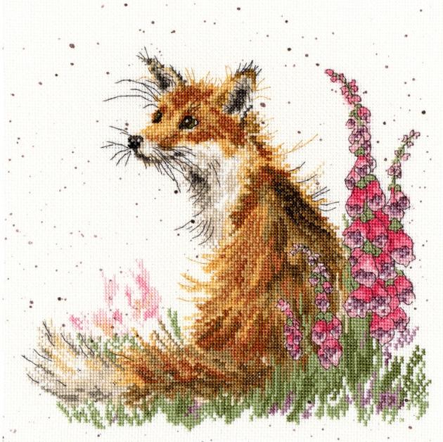 Amongst the Foxgloves Cross Stitch Kit by Hannah Dale from Bothy Threads