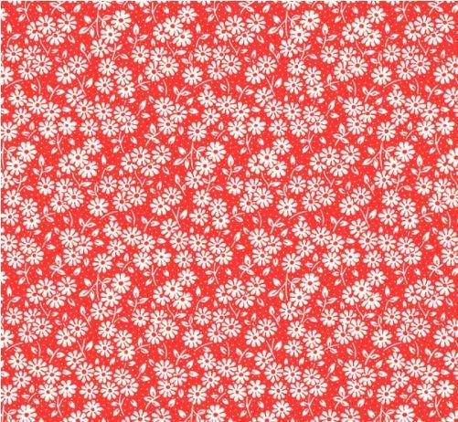 Sugarcube Ditsy Daisy Red From Windham Fabrics