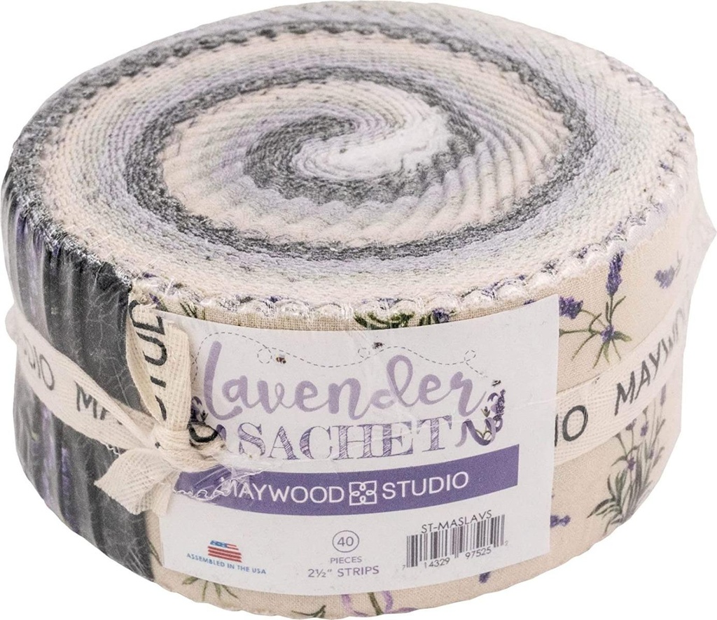 Lavender Sachet 2 1/2" Strips  By Maywood Studio 