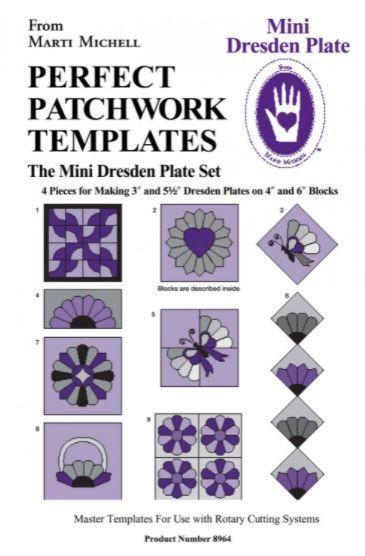 Mini Dreden Plate Templates from Marti Michell