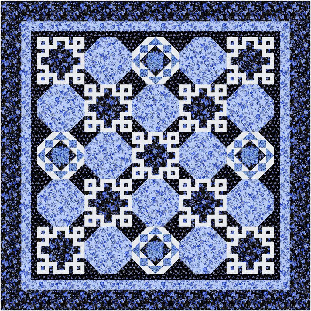 Knotted Maze Quilt Kit Featuring Fleur Metallics