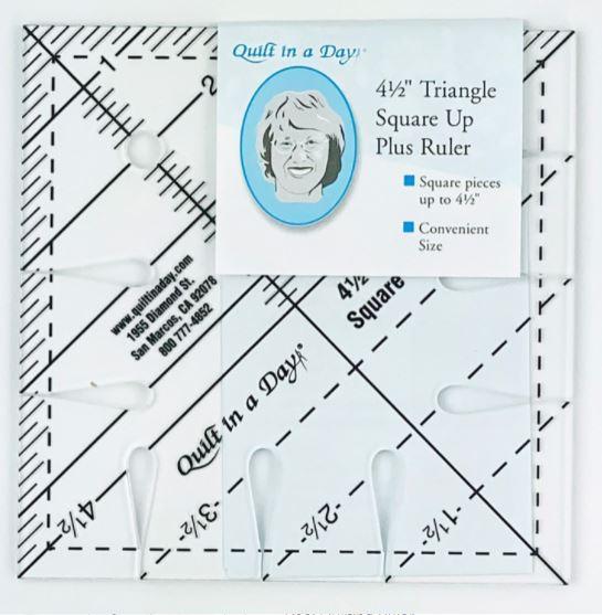 Triangle Square Up Plus Ruler 4 1/2 Inches From Quilt In A Day