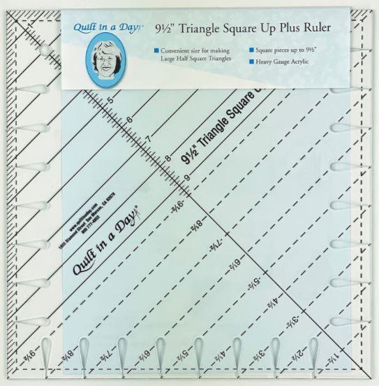 Triangle Square Up Plus Ruler 9 1/2 Inches From Quilt In A Day