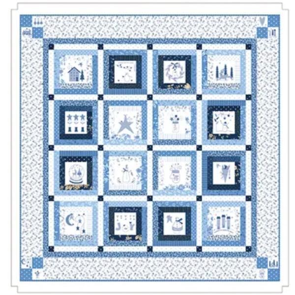 Wintertime Quilt Kit Featuring Crystal Lane Fabrics From Moda