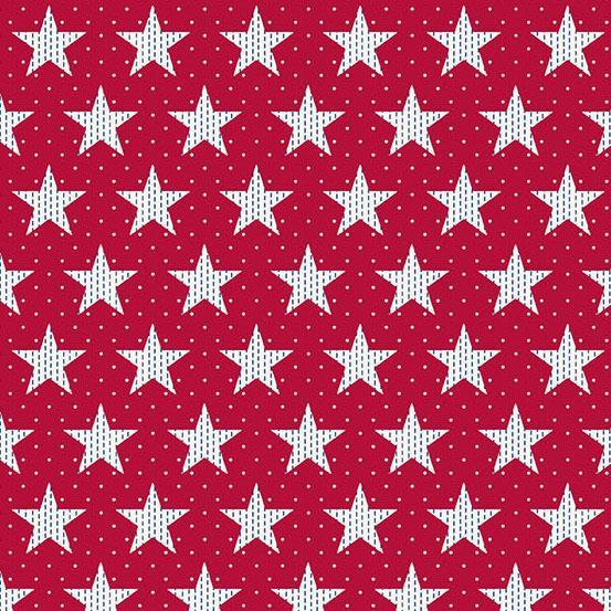 Star Spangled Stars Red For Andover Fabrics