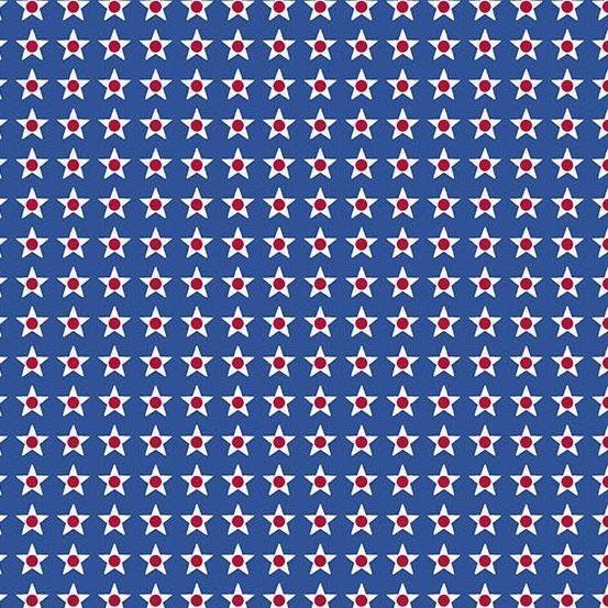 Star Spangled Small Stars Blue For Andover Fabrics